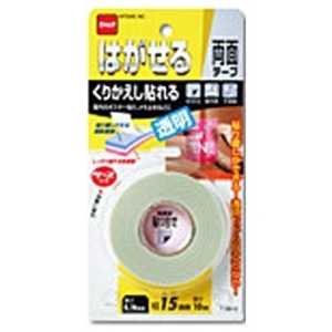 ニトムズ はがせる両面テープ くりかえし貼れる透明 15×10 E3810 ニトムズ はがせる両面テープ くりかえし貼れる透明 15×10 E3810
