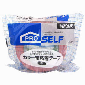 ニトムズ カラー布粘着テープ No.756 赤 50mm×25m カラーヌノネンチャクテープNo.75 ニトムズ カラー布粘着テープ No.756 赤 50mm×25m カラーヌノネンチャクテープNo.75