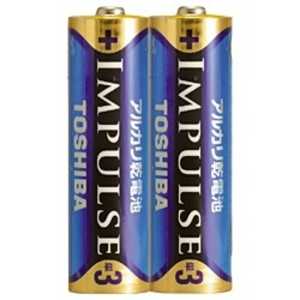 東芝 TOSHIBA 「単3形乾電池」アルカリ乾電池×2本 「IMPULSE」 Ax2単3 LR6H2KP