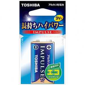 東芝　TOSHIBA 9V型アルカリ電池 ｢IMPULSE(インパルス)1本｣ 6LF22HEC