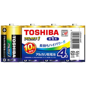 東芝 TOSHIBA 【単一形】4本 アルカリ乾電池「アルカリ1」 LR20AN 4MP 東芝 TOSHIBA 【単一形】4本 アルカリ乾電池「アルカリ1」 LR20AN 4MP