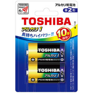 東芝　TOSHIBA 【単二形】2本 アルカリ乾電池｢アルカリ1｣ LR14AN 2BP