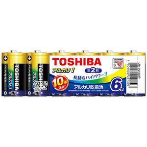 東芝　TOSHIBA 【単二形】6本 アルカリ乾電池｢アルカリ1｣ LR14AN 6MP