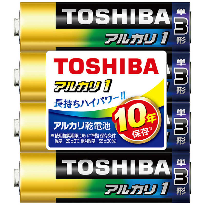 東芝　TOSHIBA 東芝　TOSHIBA 【単三形】4本 アルカリ乾電池｢アルカリ1｣ LR6AN 4KP LR6AN 4KP