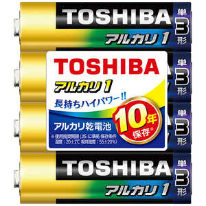 東芝　TOSHIBA 【単三形】4本 アルカリ乾電池｢アルカリ1｣ LR6AN 4KP