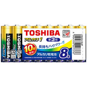 東芝 TOSHIBA 【単三形】8本 アルカリ乾電池「アルカリ1」 LR6AN 8MP 東芝 TOSHIBA 【単三形】8本 アルカリ乾電池「アルカリ1」 LR6AN 8MP