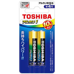 東芝 TOSHIBA 【単四形】2本 アルカリ乾電池「アルカリ1」 LR03AN 2BP