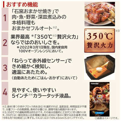 東芝　　石窯ドーム　深皿・角皿(天板)・焼網セット 石窯ドーム 深皿・角皿(天板)×2枚・焼網・COOKING BOOK 5点