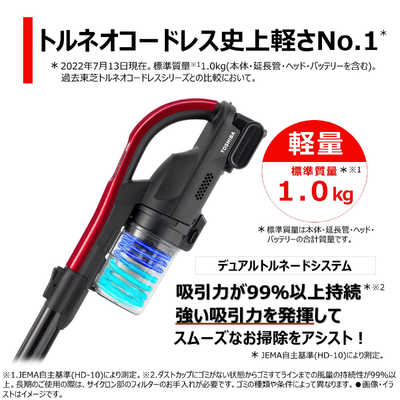 東芝 - TOSHIBA スティック型掃除機 グランレッド VC-CLW31(R) 東芝 TOSHIBA スティック型掃除機 グランレッド [サイクロン式
