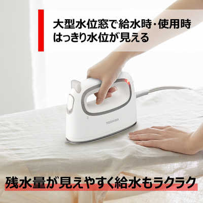 東芝 TOSHIBA 【アウトレット】衣類スチーマー ホワイト［ハンガー 