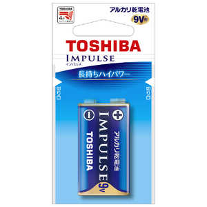 東芝　TOSHIBA 9V角形 乾電池 IMPULSE(インパルス) ［1本 /アルカリ］ 6LR61HEC