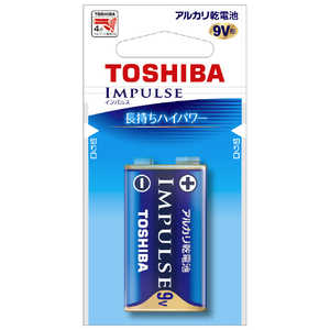 東芝 TOSHIBA 9V角形 乾電池 IMPULSE(インパルス) ［1本 /アルカリ］ 6LR61HEC