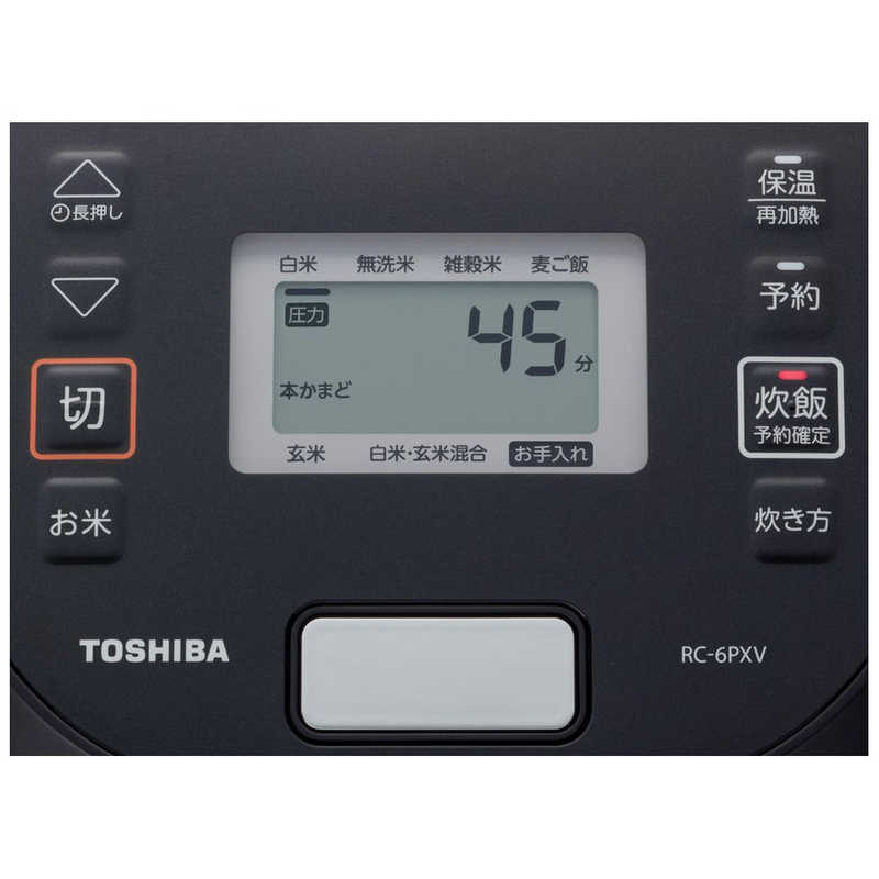 東芝　TOSHIBA 東芝　TOSHIBA 炊飯器 3.5合 圧力IH ブラック RC-6PXV-K RC-6PXV-K