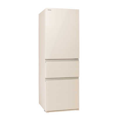 東芝 TOSHIBA 冷蔵庫 3ドア 356L 右開き グレインアイボリー GR 東芝 TOSHIBA 冷蔵庫 3ドア 356L 右開き グレインアイボリー GR