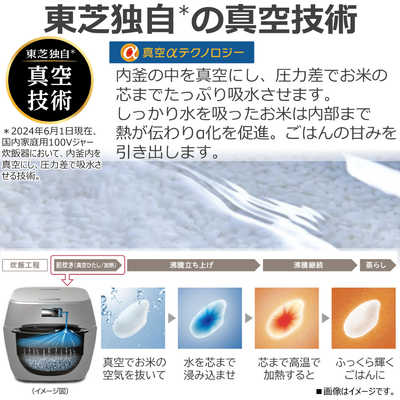 東芝 TOSHIBA 炊飯器 5.5合 炎匠炊き 真空IH グランブラック RC-10RWA
