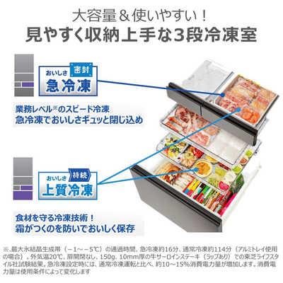 東芝 TOSHIBA 冷蔵庫 6ドア 595L フレンチドア(観音開き) VEGETA