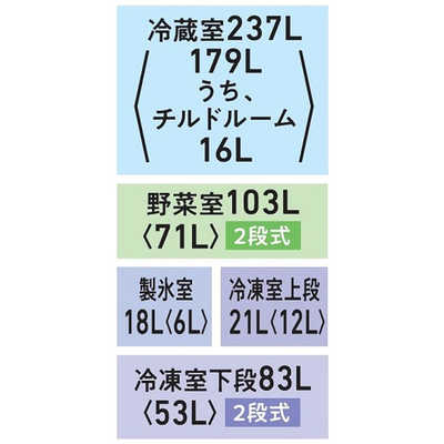東芝 TOSHIBA 冷蔵庫 6ドア 462L フレンチドア(観音開き) VEGETA 