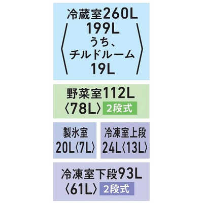 東芝 TOSHIBA 冷蔵庫 6ドア 509L フレンチドア(観音開き) VEGETA