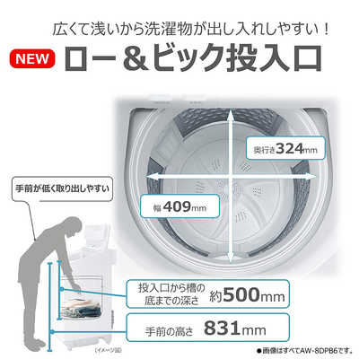 東芝 TOSHIBA 全自動洗濯機 洗濯8.0kg ZABOON ウルトラファインバブル
