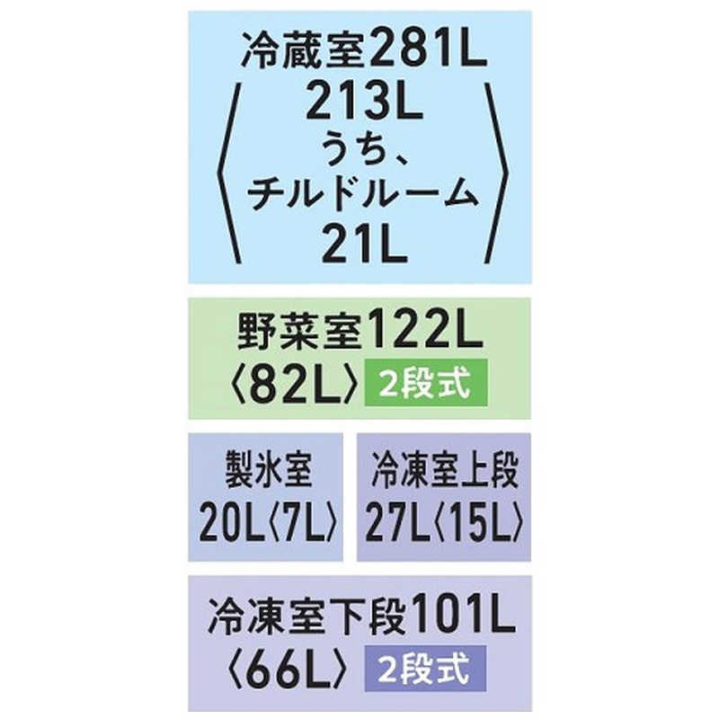 東芝　TOSHIBA 東芝　TOSHIBA 冷蔵庫 6ドア 551L フレンチドア(観音開き) VEGETA ベジータ FHシリーズ 真ん中野菜室 幅68.5cm サテンゴールド GR-A550FH-EC GR-A550FH-EC
