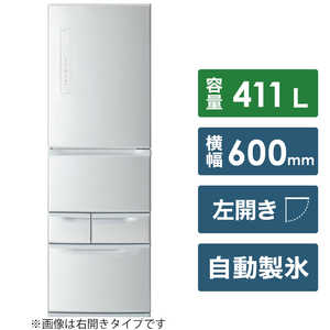 東芝　TOSHIBA GR-R41GL-S 冷蔵庫 VEGETA（ベジータ）Gシリーズ シルバー [5ドア /左開きタイプ /411L] GR-R41GL-S