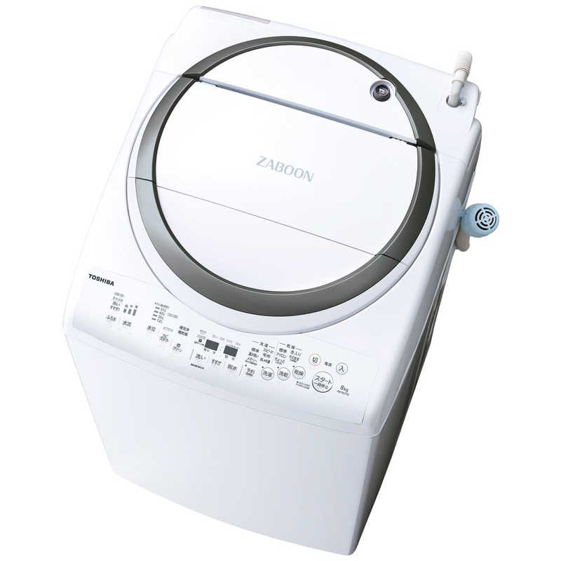東芝　TOSHIBA 東芝　TOSHIBA 縦型洗濯乾燥機 ZABOON ザブーン 洗濯8.0kg 乾燥4.5kg ヒーター乾燥(排気タイプ)  AW-8V7-S シルバー AW-8V7-S シルバー