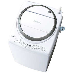東芝　TOSHIBA 縦型洗濯乾燥機 ZABOON ザブーン 洗濯8.0kg 乾燥4.5kg ヒーター乾燥(排気タイプ)  AW-8V7-S シルバー