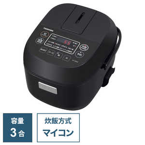 東芝　TOSHIBA 炊飯器 3合 マイコン ブラック RC-5MFM-K