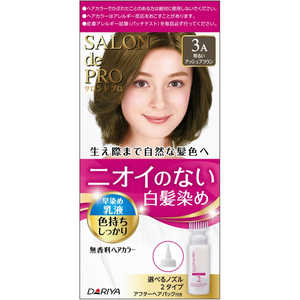 ダリヤ サロンドプロ無香料ヘアカラー早染め乳液(白髪用)3A<明るいアッシュブラウン> ダリヤ サロンドプロ無香料ヘアカラー早染め乳液(白髪用)3A<明るいアッシュブラウン>