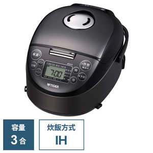 タイガー　TIGER 炊飯器 3合 IH スチールブラック JPF-G055KL