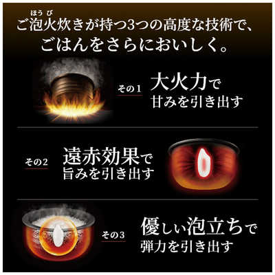 タイガー TIGER 炊飯器 5.5合 土鍋圧力IH コスモブラック JRX