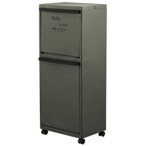 天馬 Boite e-LABO 多段分別 キャスター付き 2段(上段15L 下段25L) カーキ ELB-3521KH