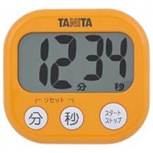 タニタ デジタルタイマー でか見えタイマー TD‐384OR(アプリコットオレンジ)