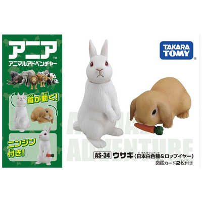 タカラトミー アニア AS-34 ウサギ(日本白色種&ロップイヤｰ) の通販