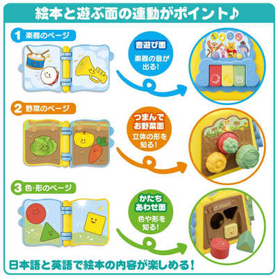 タカラトミー はじめて英語 くまのプーさん 絵本でおしゃべり！ゆび