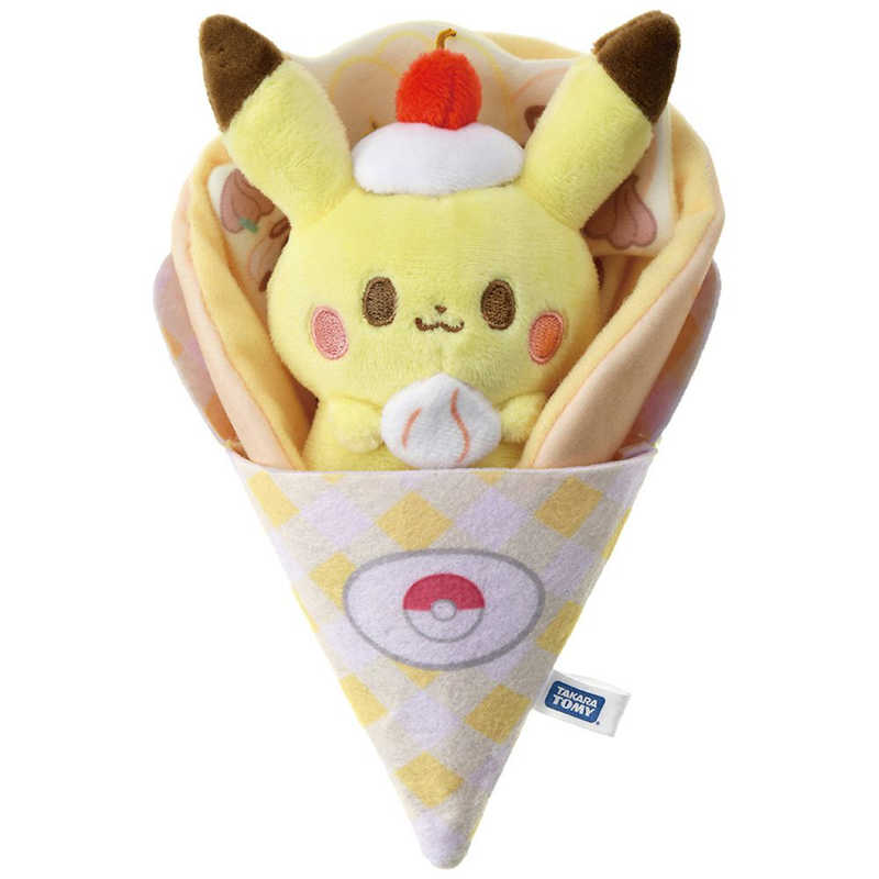 タカラトミー タカラトミー ポケットモンスター ポケピース くるくるクレープぬいぐるみ ピカチュウ  