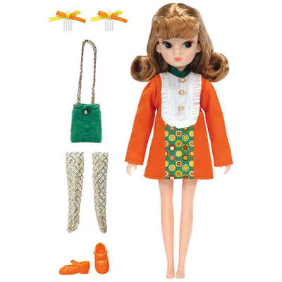 リカちゃん　超レア  希少　　洋服だけでもレアです‼️ タカラトミー リカちゃんレトロリカ ミカン色のくちびる (100周年記念