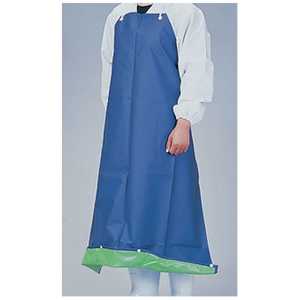 遠藤商事 機能性エプロン ガードロン 塩ビ抗菌 ひもM ネイビー/グリーン <SEP8605> SEP8605