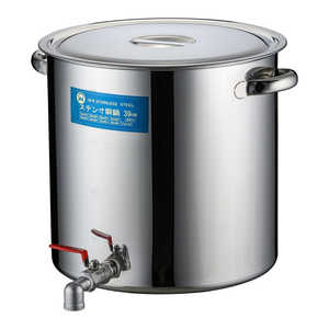 遠藤商事 SA18-8蛇口付寸胴(目盛付) 39cm 20A3/4インチ EZV0304 遠藤商事 SA18-8蛇口付寸胴(目盛付) 39cm 20A3/4インチ EZV0304