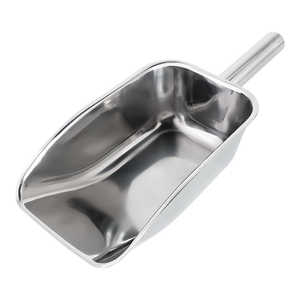 遠藤商事 18-8パイプ柄粉スコップ(ミラー仕上) 小 BSKE703