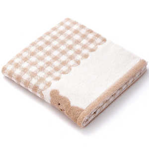 タオル美術館 ナチュラルベア チェックバスタオル アイボリー TMOC