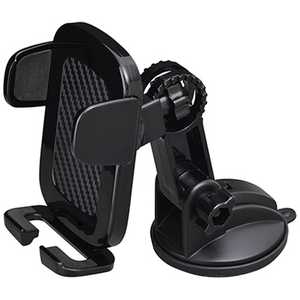 セイワ スマートフォン用[幅 57~90mm] ワンモーションホルダー 吸盤 W916 ブラック