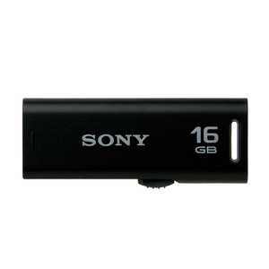 ソニー SONY USBメモリー「ポケットビット」[16GB/USB2.0/スライド式] USM16GR(B)(ブラック)