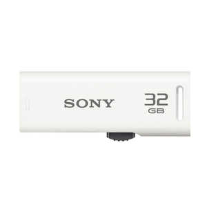 ソニー　SONY USBメモリー｢ポケットビット｣[32GB/USB2.0/スライド式] USM32GR‐W (ホワイト)