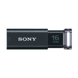 ソニー　SONY USBメモリー｢ポケットビット｣[16GB/USB3.0/ノック式] USM16GU(B)(ブラック)