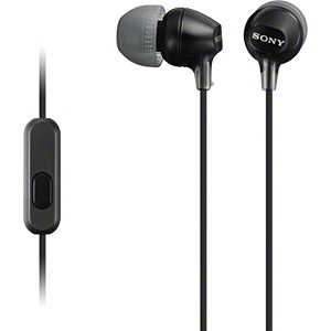 ソニー　SONY 有線イヤホン カナル型 ［リモコン・マイク対応/ φ3.5mm ミニプラグ］ ブラック MDR-EX15AP