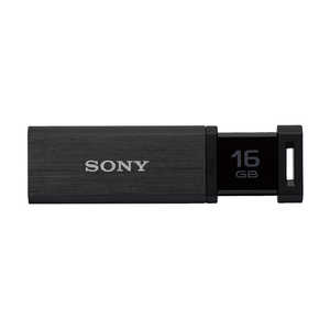 ソニー SONY USBメモリー「ポケットビット」[16GB/USB3.0/ノック式] ブラック USM16GQXB