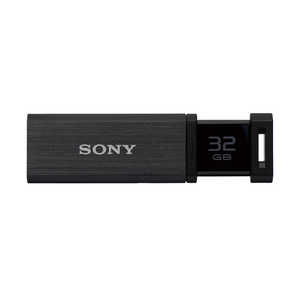 ソニー SONY USBメモリ [32GB /USB3.0 /USB TypeA /ノック式] ブラック USM32GQXB