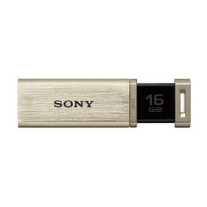 ソニー SONY USBメモリー「ポケットビット」[16GB/USB3.0/ノック式] ゴールド USM16GQXN