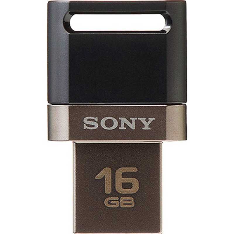 ソニー　SONY ソニー　SONY 【アウトレット】microUSB － USB-A 2.0メモリ ［Android／Mac／Win］　ポケットビット USM-SA1シリーズ（16GB・ブラック）　USM16SA1 B　ブラック USM16SA1B USM16SA1B
